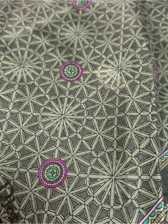 Christian Dior Green Geometric Handkerchief - Picture 9 of 17